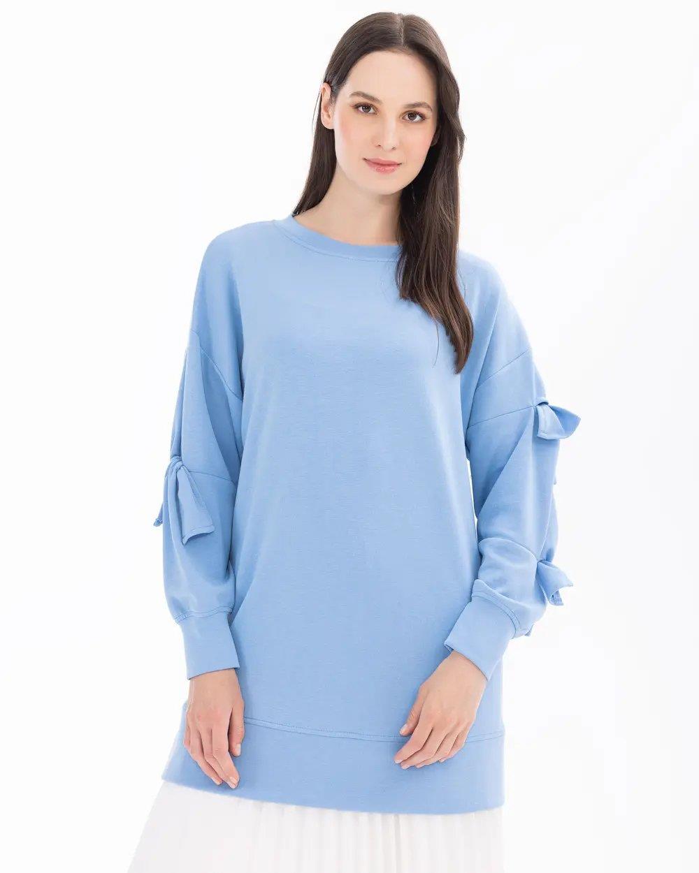 SCL AKSESUARLI SWEATSHIRT -501005 Mavi