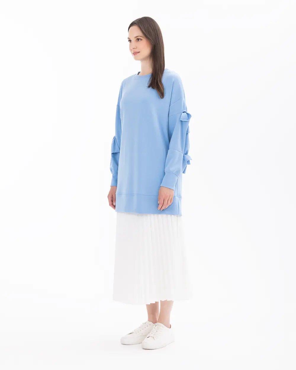 SCL AKSESUARLI SWEATSHIRT -501005 Mavi