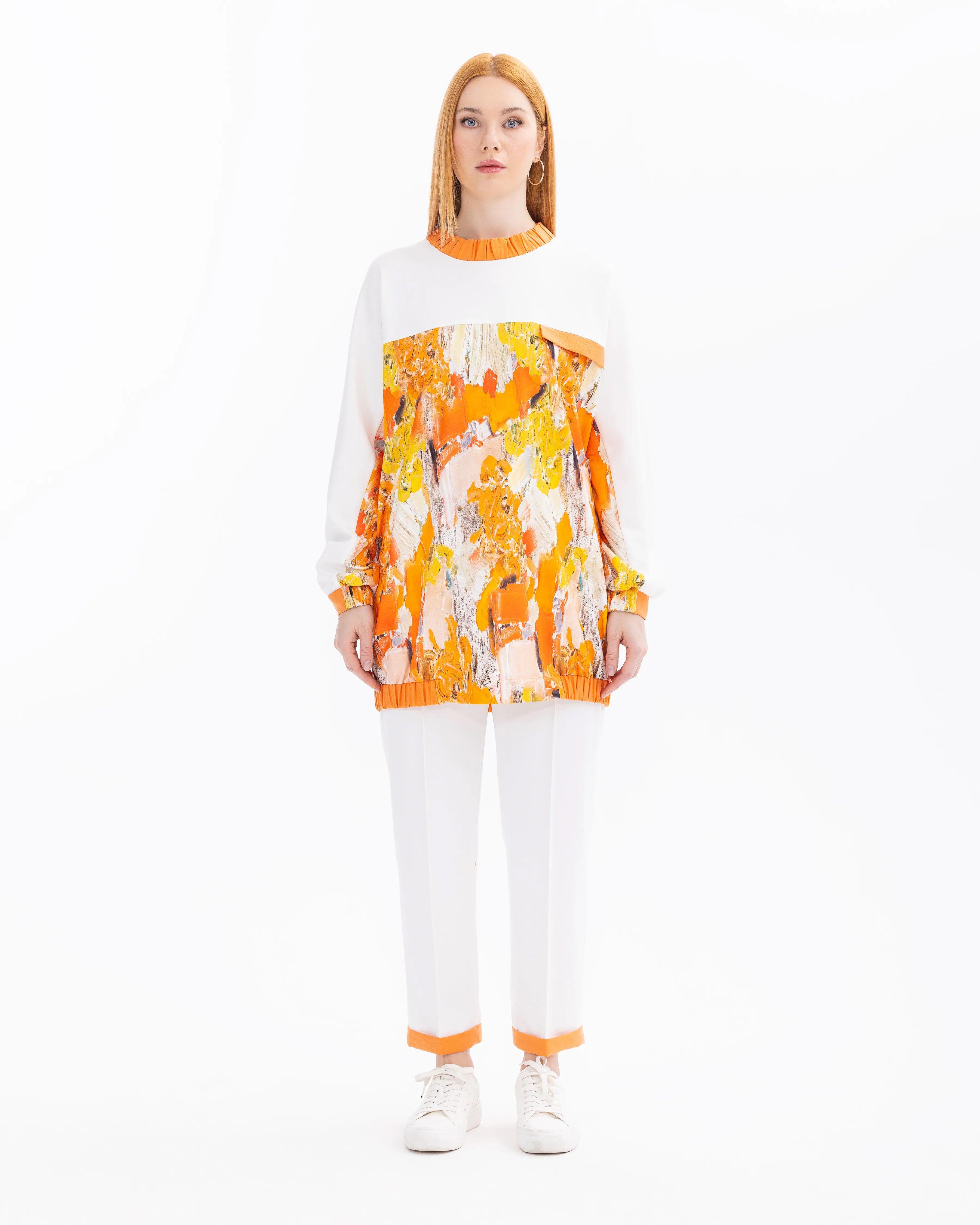 SCL BASKILI SWEATSHIRT -501009 Turuncu