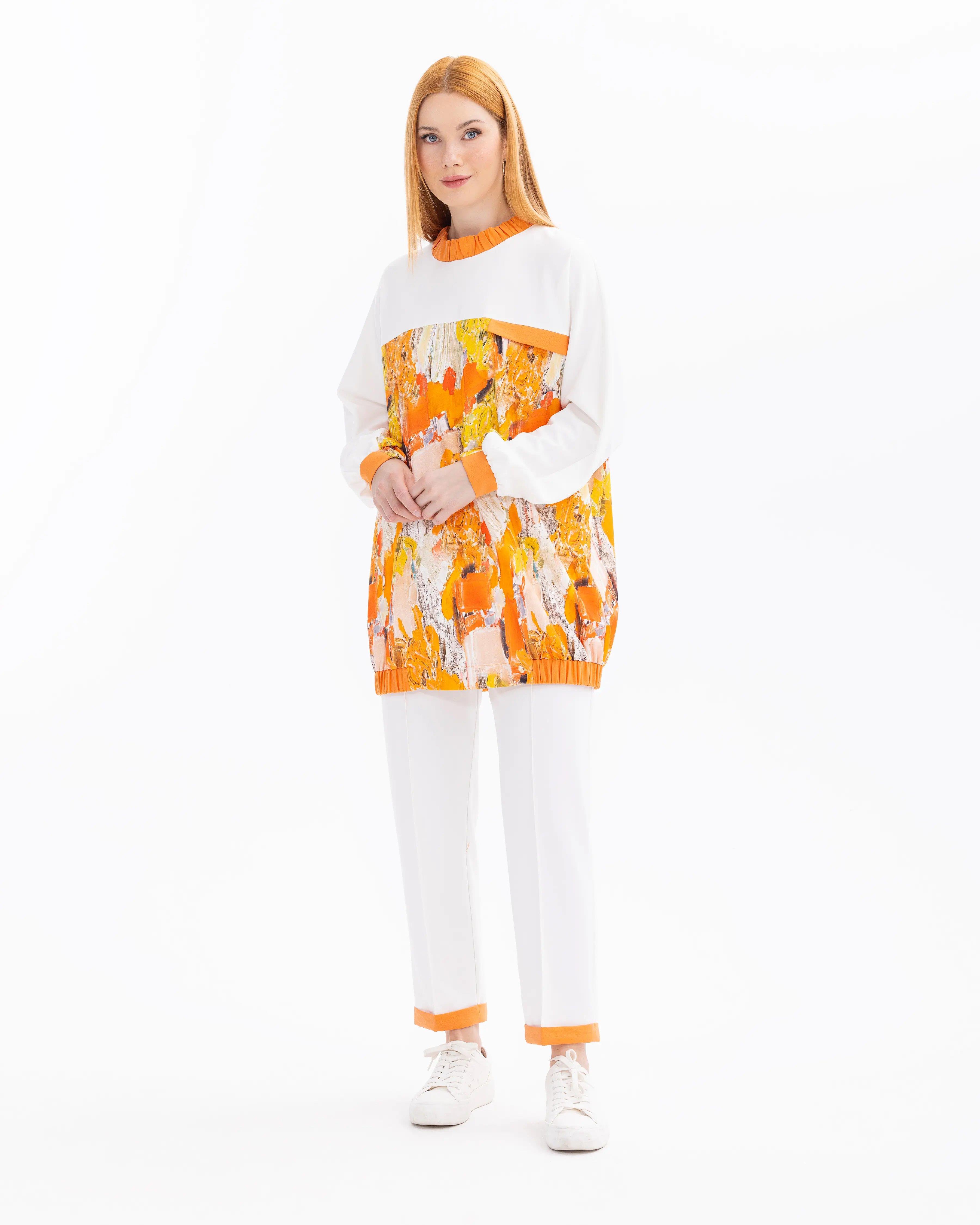 SCL BASKILI SWEATSHIRT -501009 Turuncu