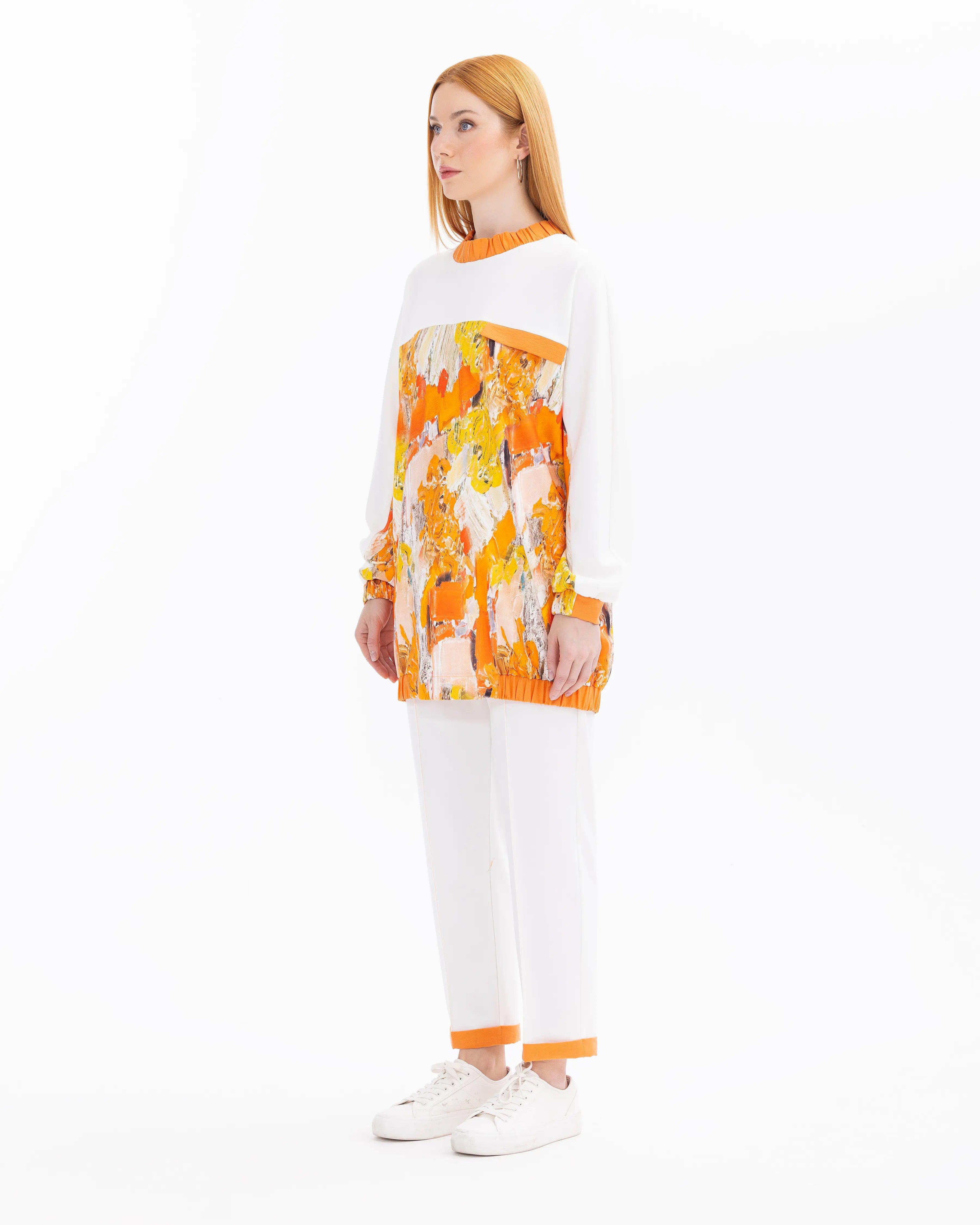 SCL BASKILI SWEATSHIRT -501009 Turuncu