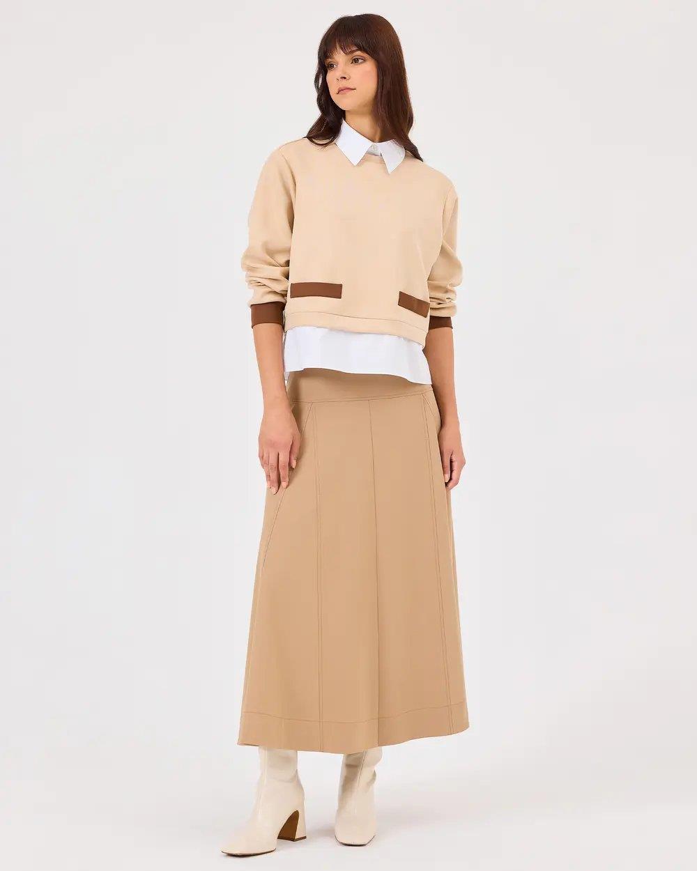 SCL Triko Bluz -242711015 Camel