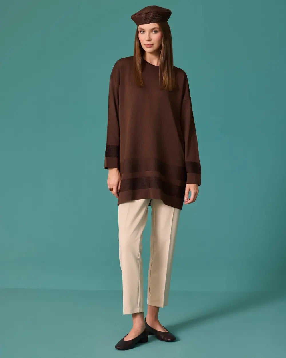 SCL Triko Tunik  - 10002621711018 Kahverengi