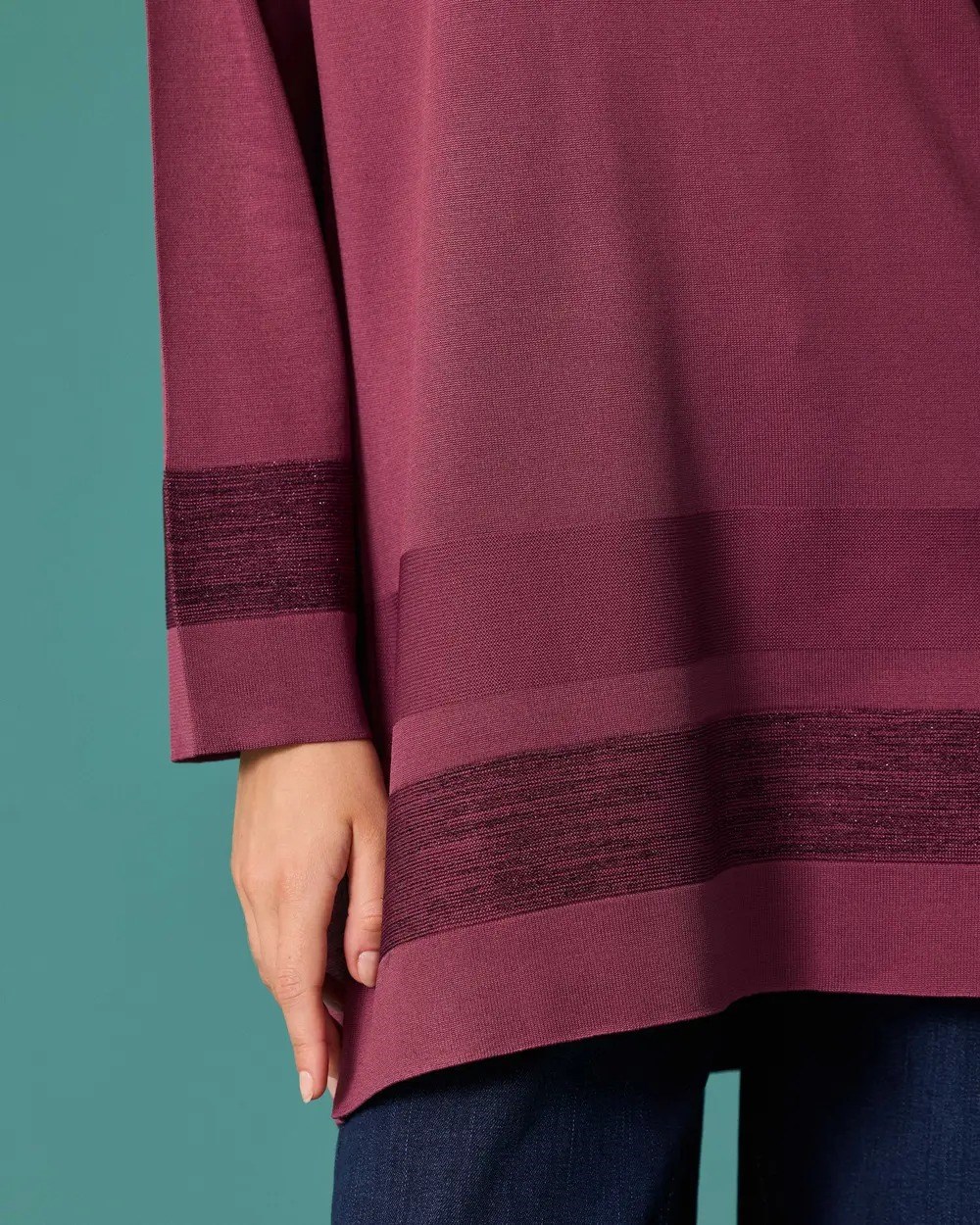 SCL Triko Tunik  - 10002621711018 Mürdüm