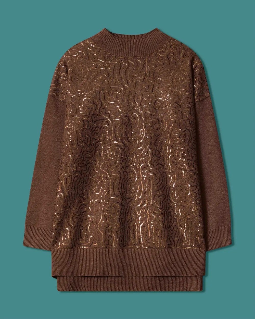 SCL  Triko Tunik- 10002621711021 Kahverengi