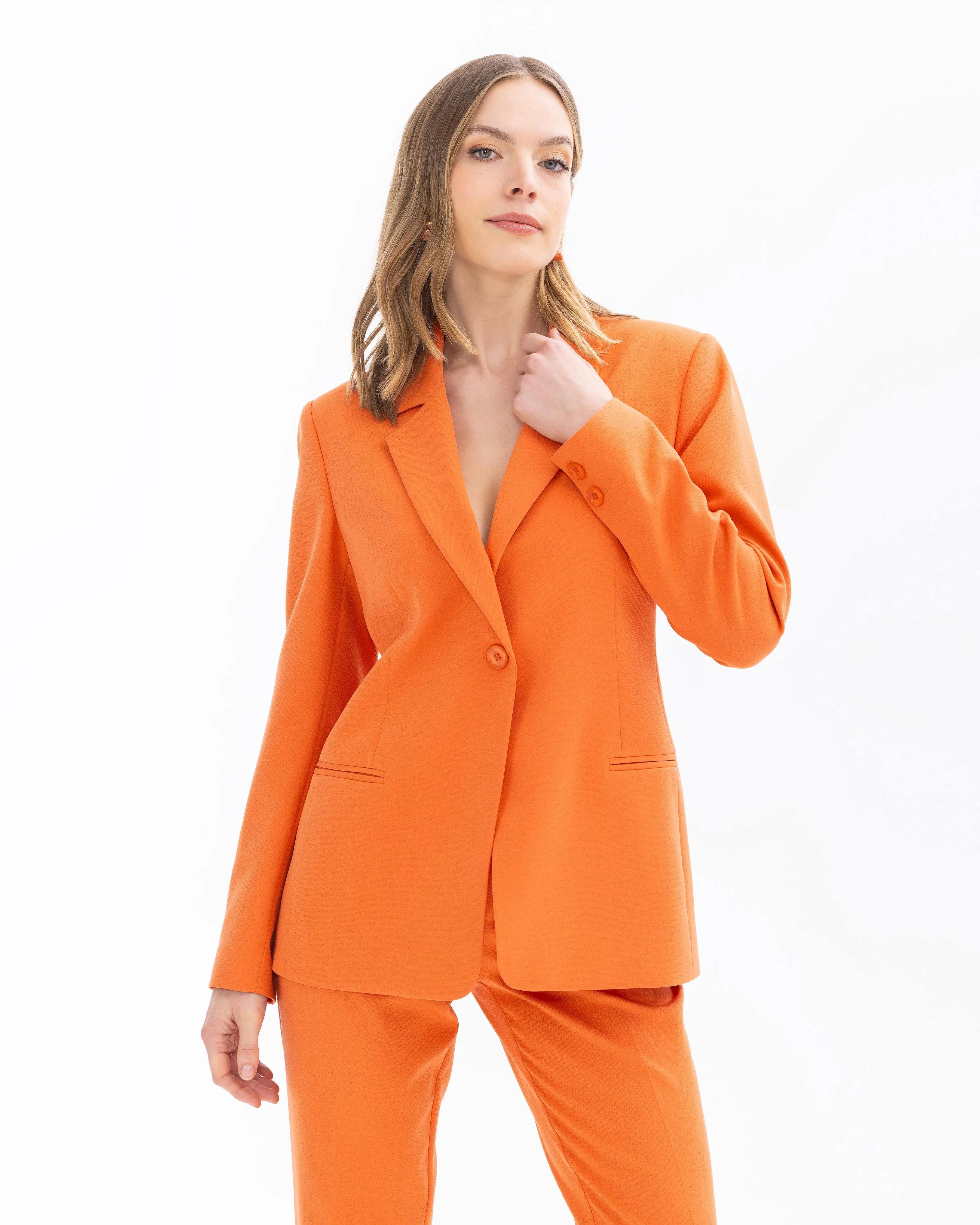SEÇİL BLAZER CEKET - 401022 Turuncu