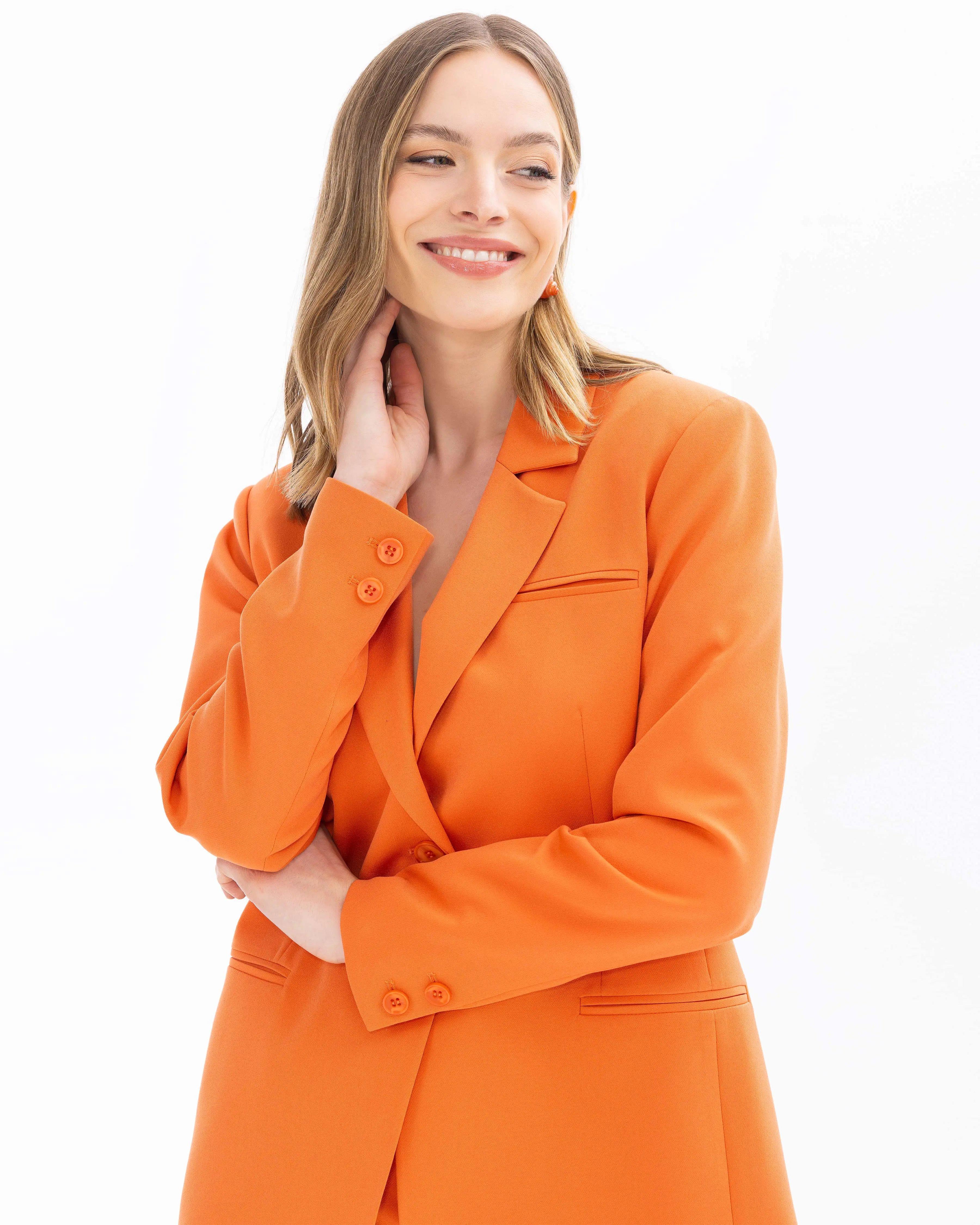 SEÇİL BLAZER CEKET - 401022 Turuncu