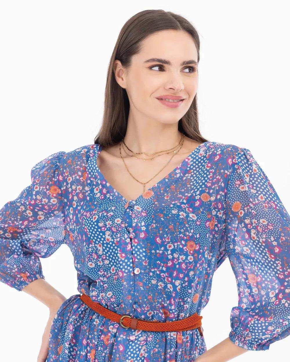 Seçil Günlük Elbise - 232001007 Mavi