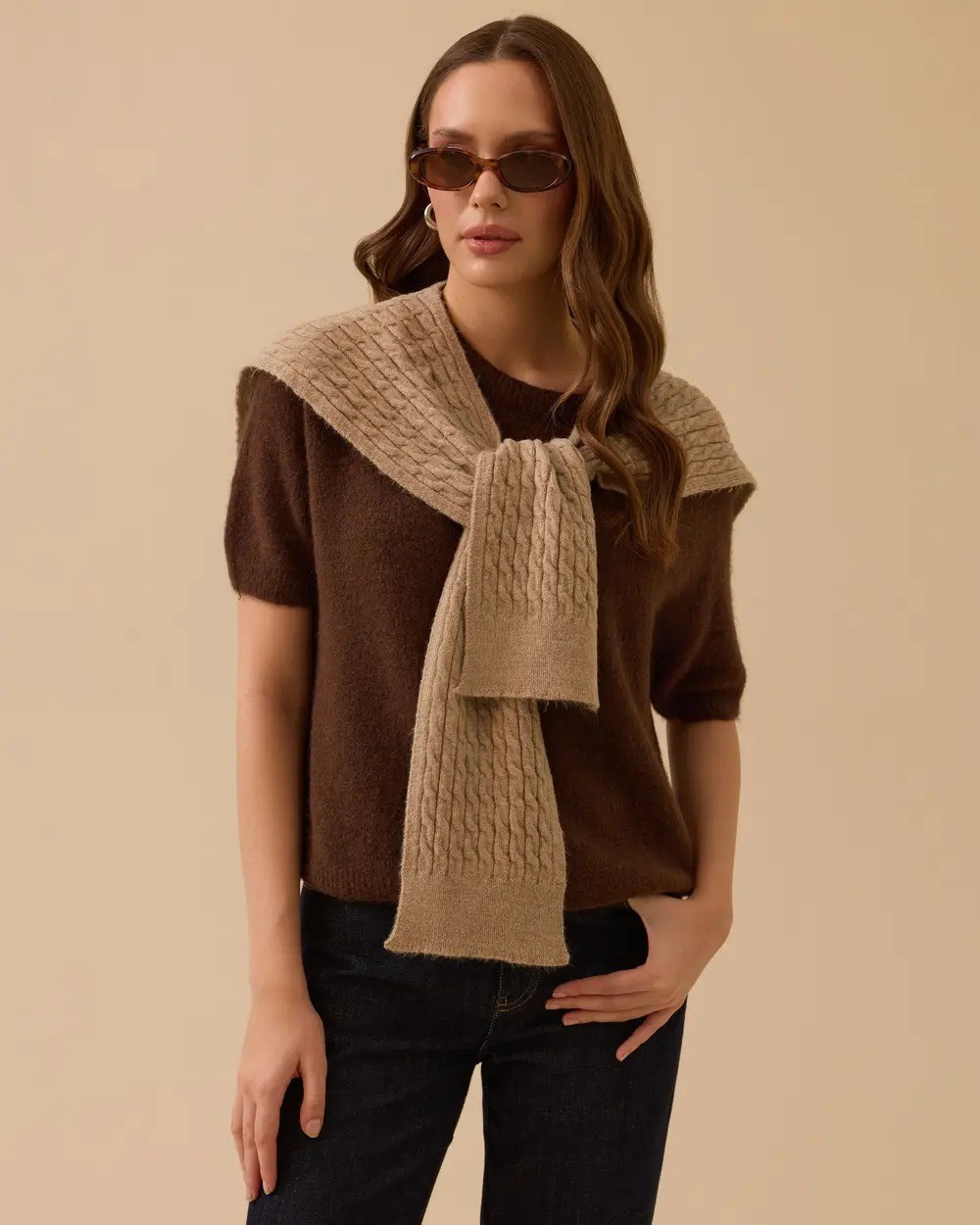 Seçil Omuz Şalı-10002621910003 CAMEL
