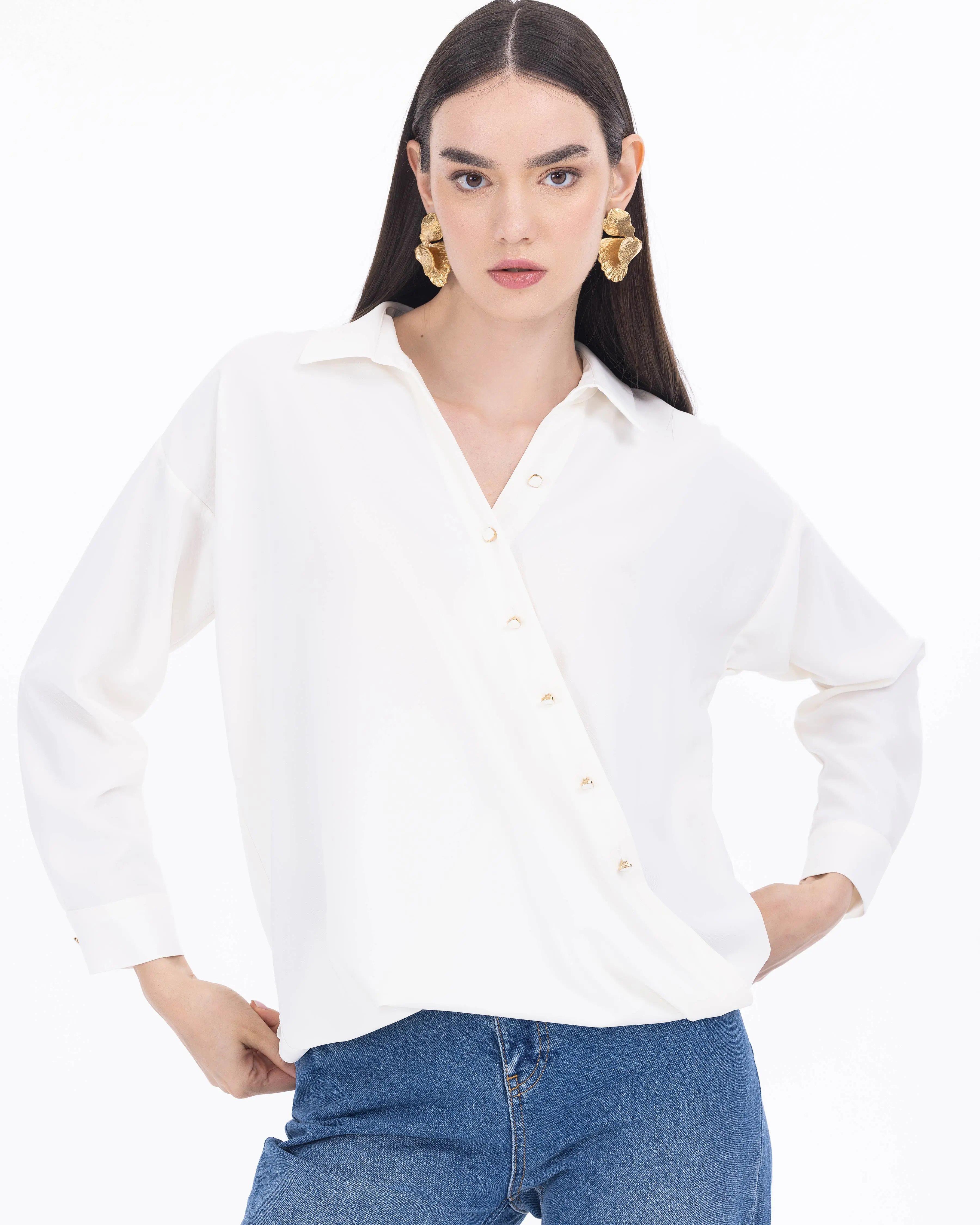 Seçil Şık Bluz - 232001059 Ekru