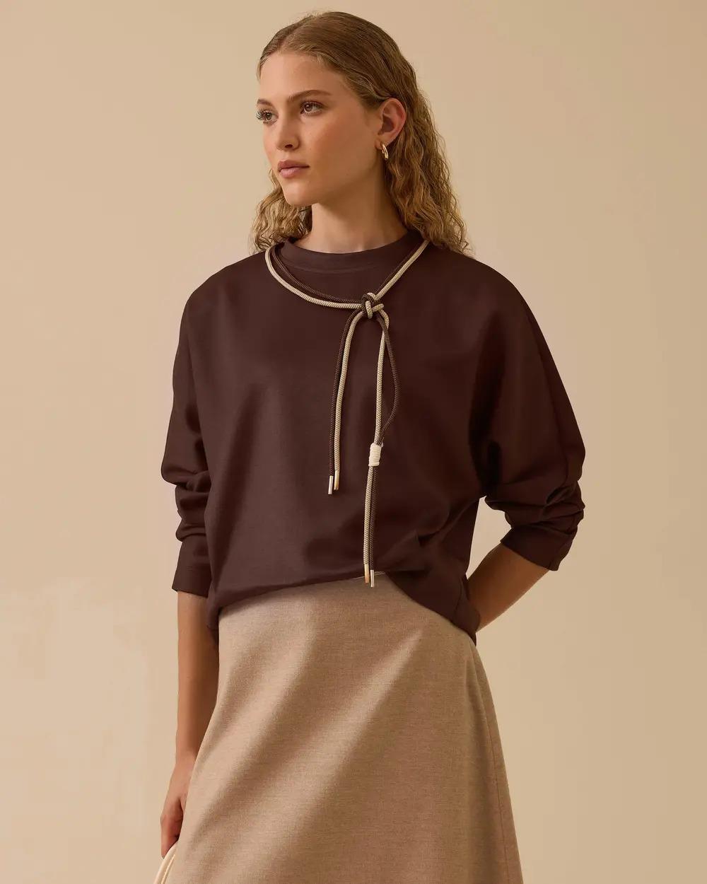 Seçil Sweatshirt -252310007 Kahverengi