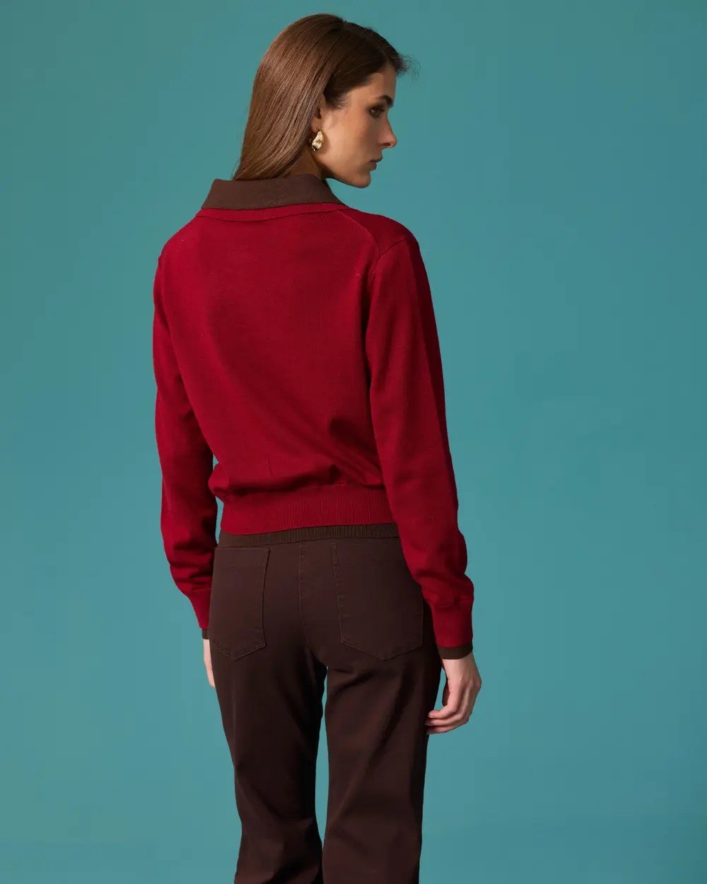 Seçil  Triko Bluz- 10002621710012 Bordo