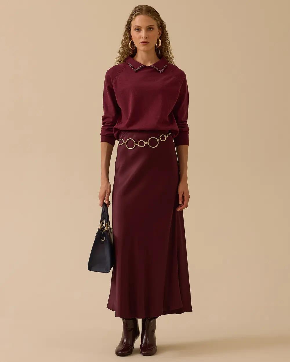 SEÇİL TRİKO BLUZ -252710008 BORDO