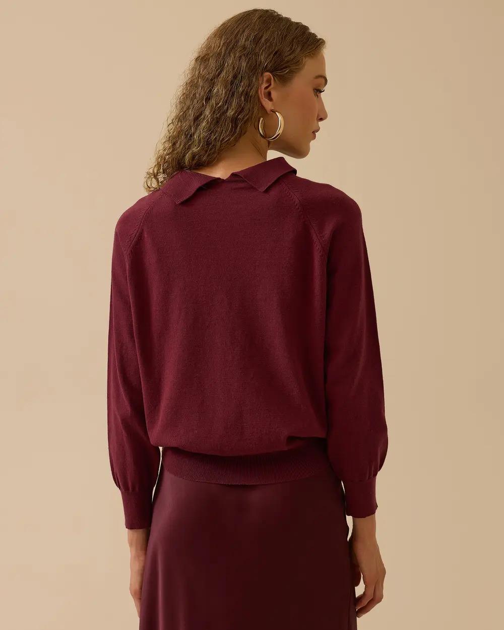 SEÇİL TRİKO BLUZ -252710008 BORDO