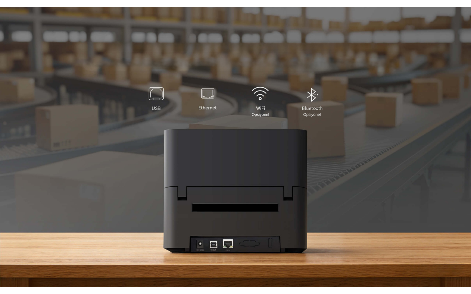 HPRT Ht500B arkod Yazıcı USB,Ethernet Bağlantılı