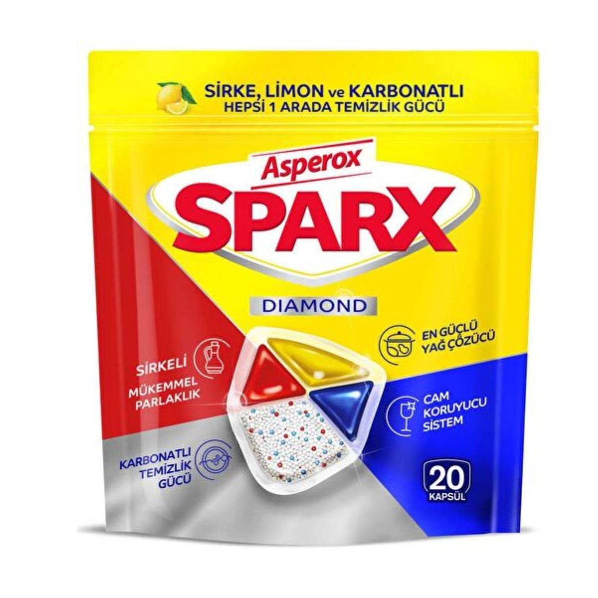 Asperox Sparx Diamond Bulaşık Makine Kapsül 20li5523522