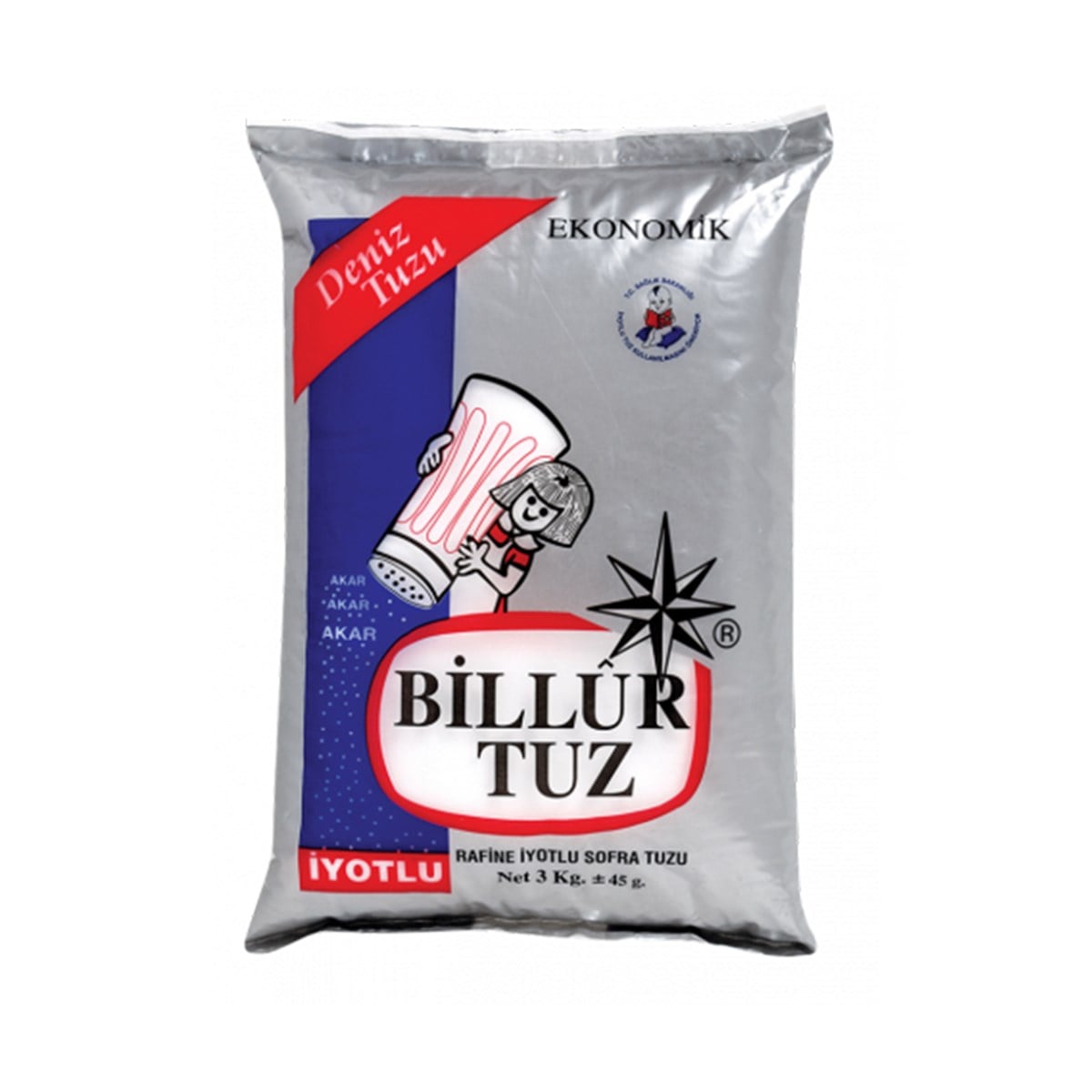 Billur İyotlu Tuz 3 kg