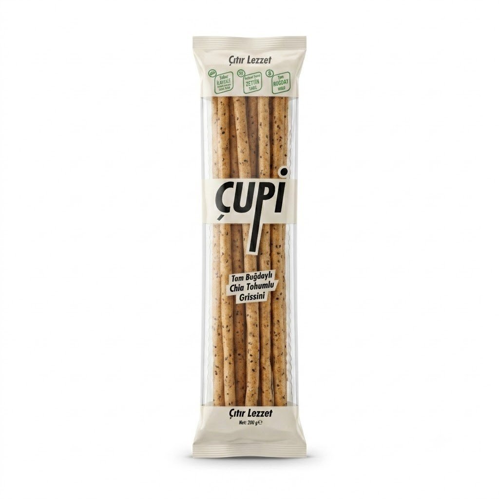 Çupi Tam Buğday Çiya Tıhumlu Grisini 200 Gr5599041