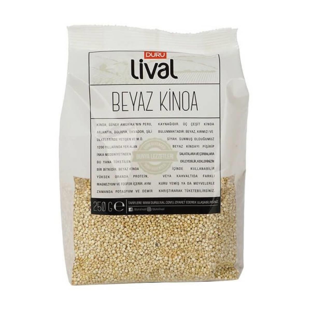 Duru Bakliyat Lival Beyaz Kinoa 250 Gr5510192
