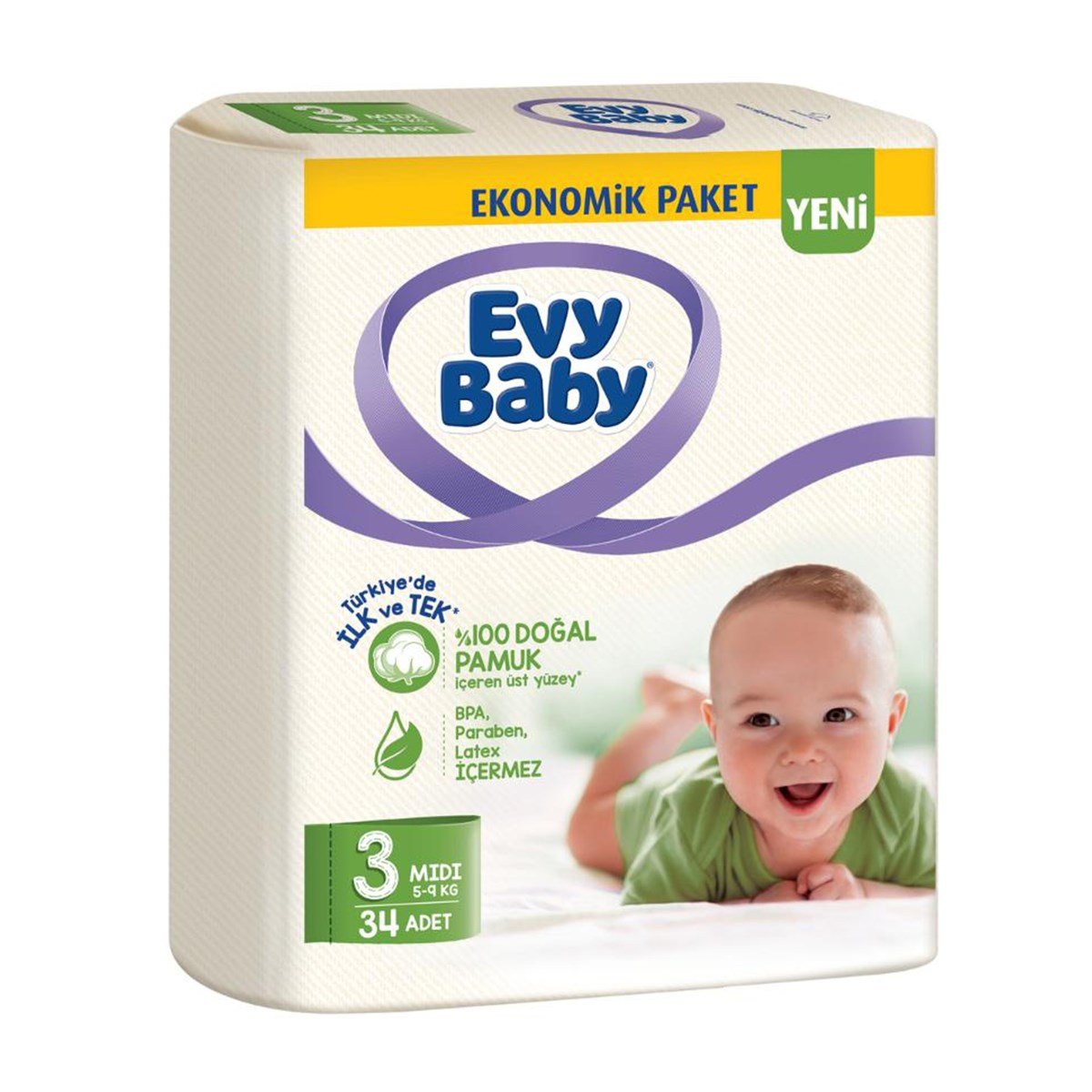 EVY BABY EKO BEBEK BEZI 34 LÜ MİDİ 3NO