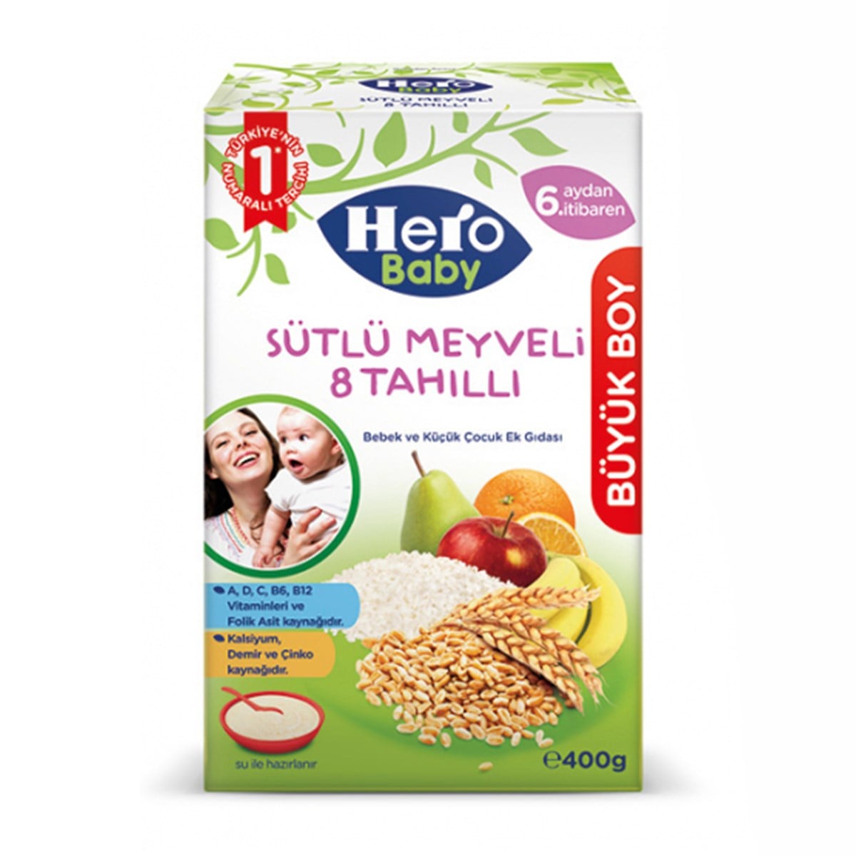 HERO BABY 400 GR SÜTLÜ MEYVELİ 8 TAHILLI