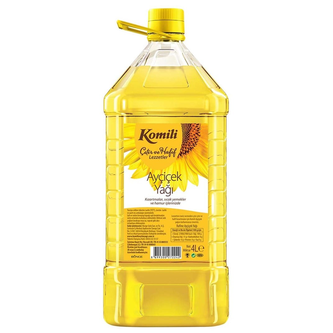 Komili Ayçiçek Yağı 4 Lt PetSıvı Yağlar