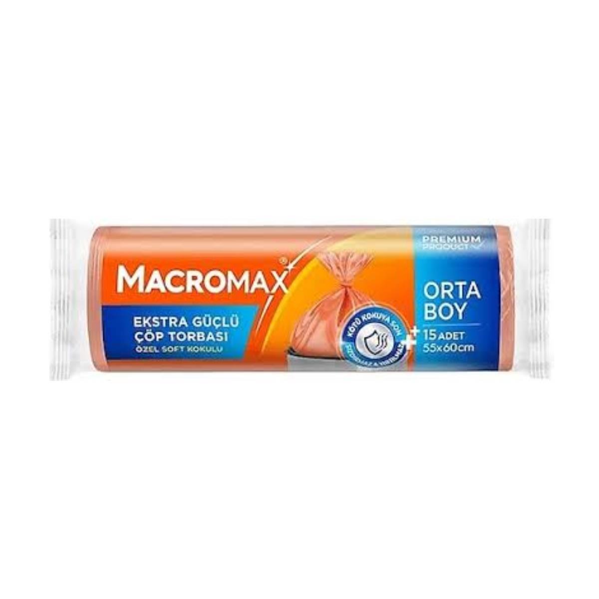 Macromax Çöp Torbası Extra Güçlü Orta 15li5523477