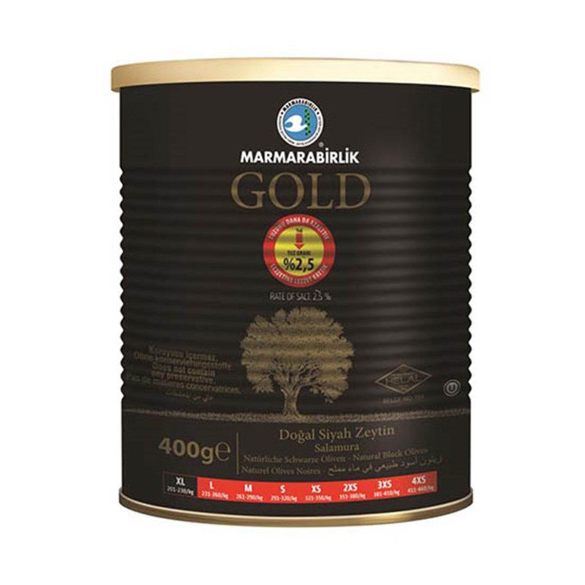 Marmarabirlik Gold Zeytin Teneke 400 grZeytin