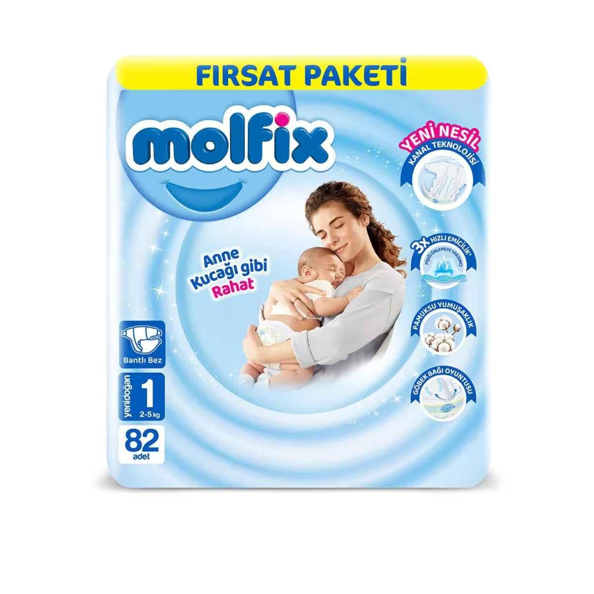 Molfix Fırsat Paketi Yeni Doğan Bebek Bezi 82li5522912