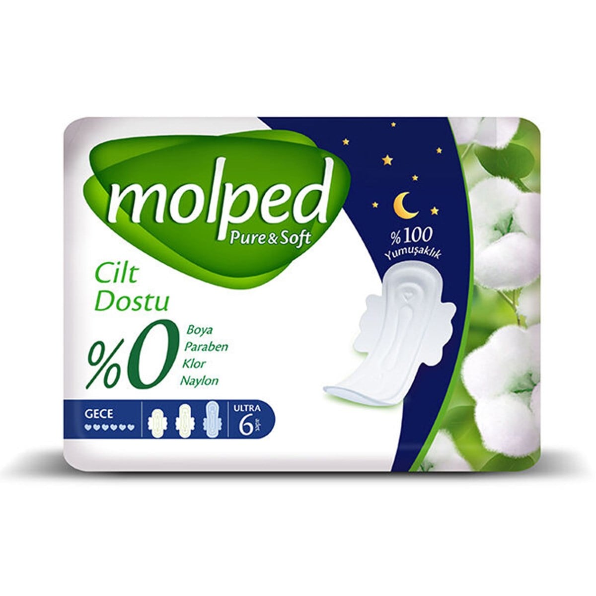 MOLPED PURE-SOFT GECE 6 LI TEKLİ