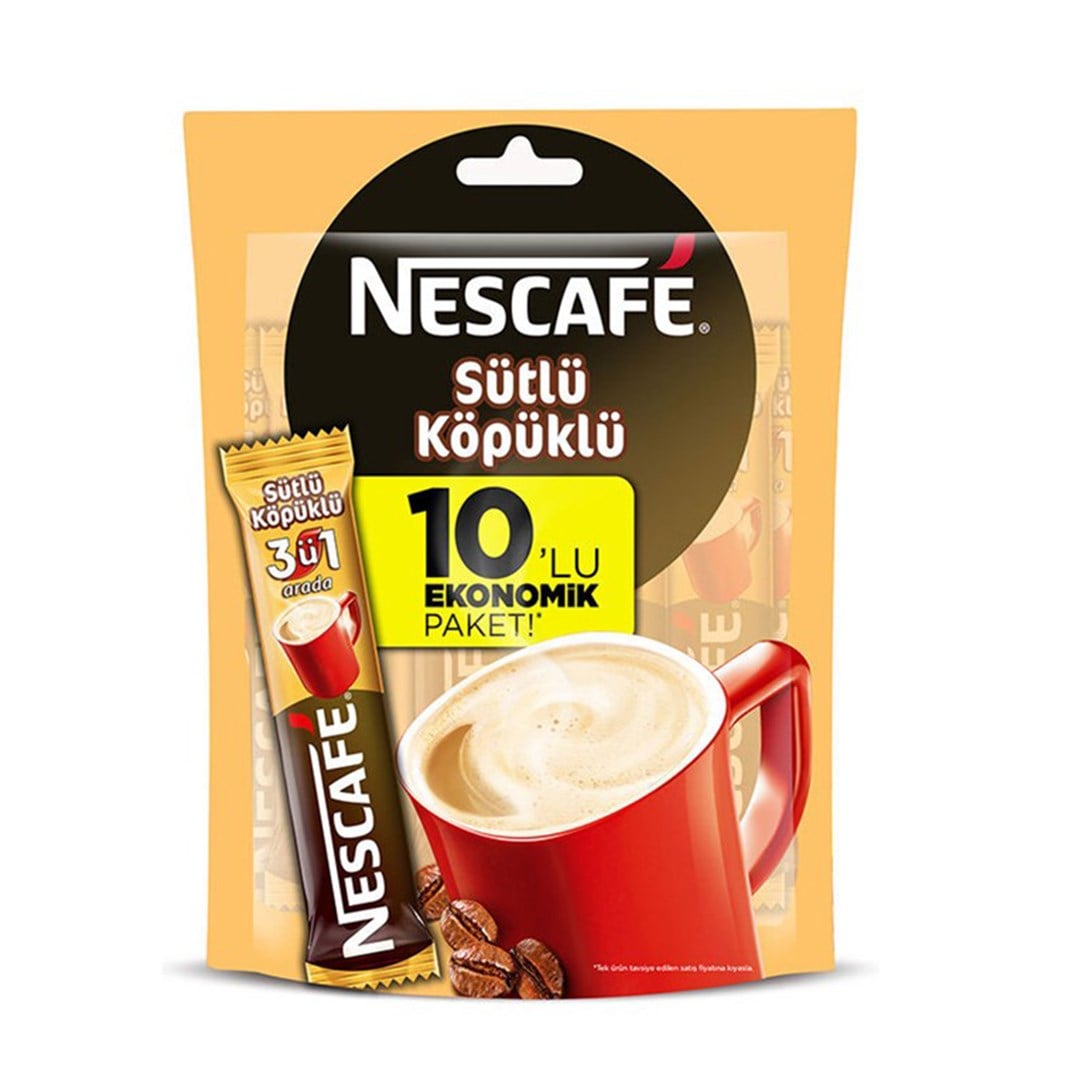 Nescafe 3 ü 1 Arada Sütlü Köpüklü 10 lu 180 GrÇay, Kahve