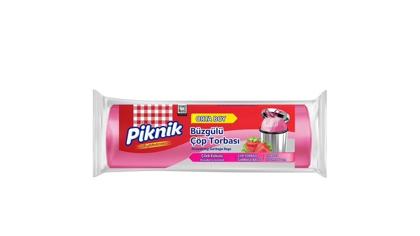 Piknik Çöp Poşeti Buzgülü Orta 15li55222019