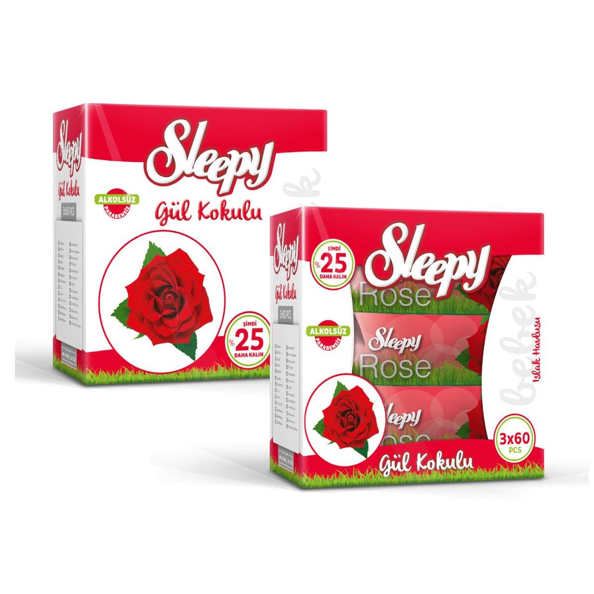 Sleepy Islak Havlu Gül 3*505523172