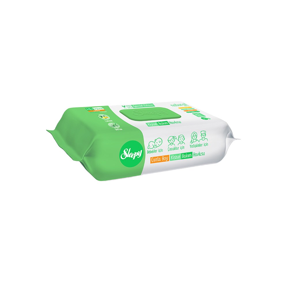 Sleepy Kişisel Bakım Havlusu Naturel 25 li5523592