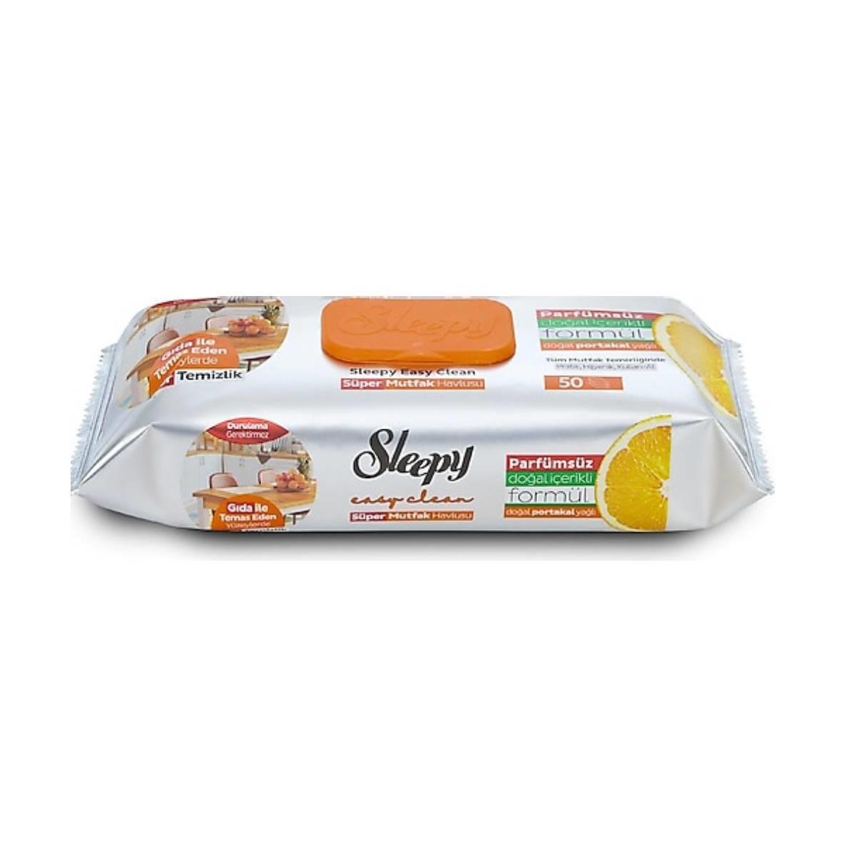 Sleepy Yüzey Temizleme Mutfak Havlu Portakal 50li5523385