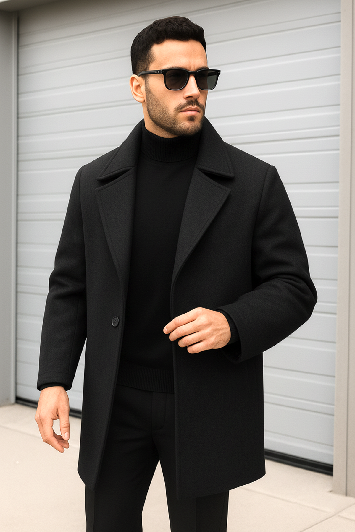 Delpino Erkek Oversize Uzun Kaşe Kaban