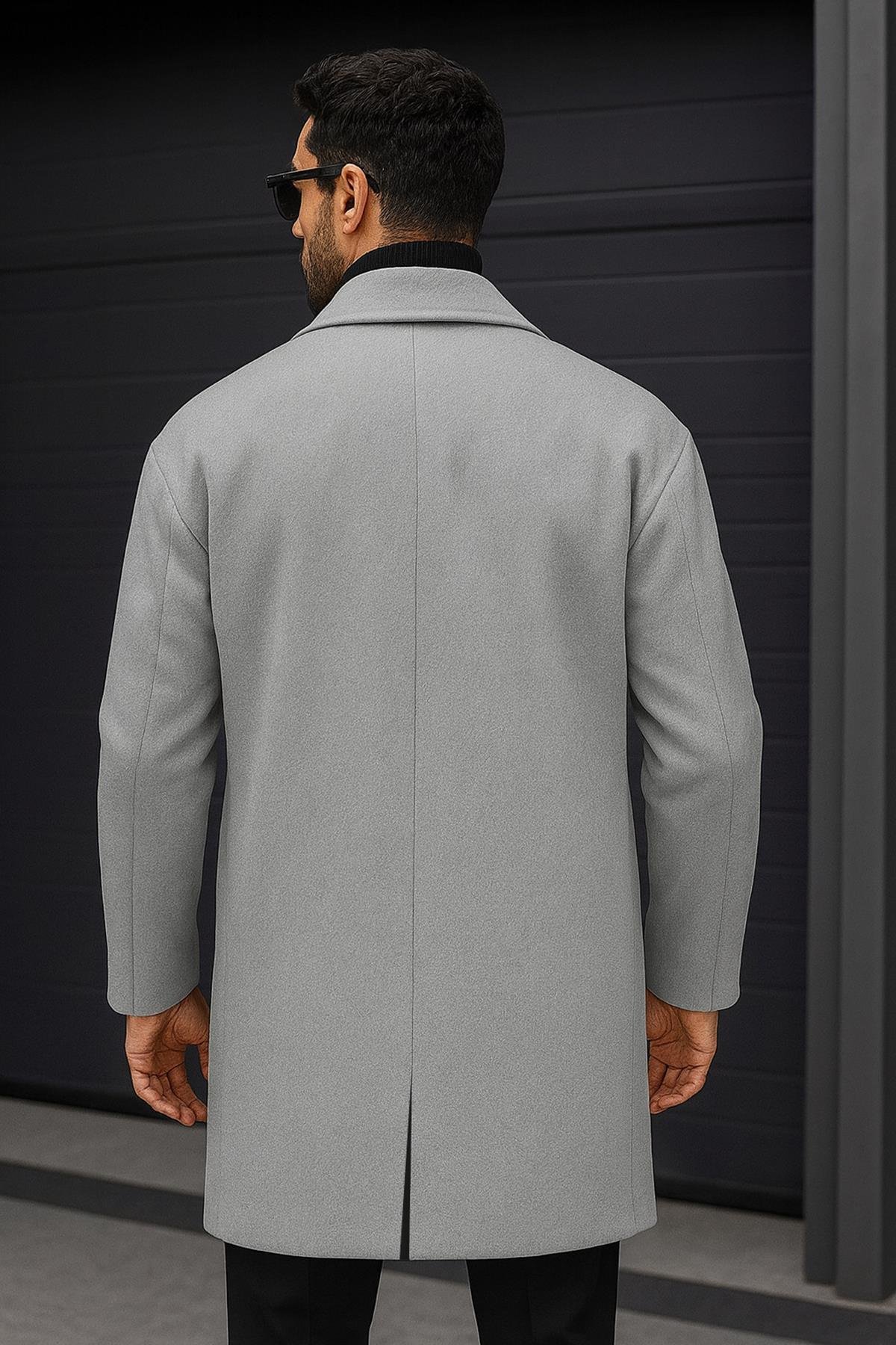 Delpino Erkek Oversize Uzun Kaşe Kaban