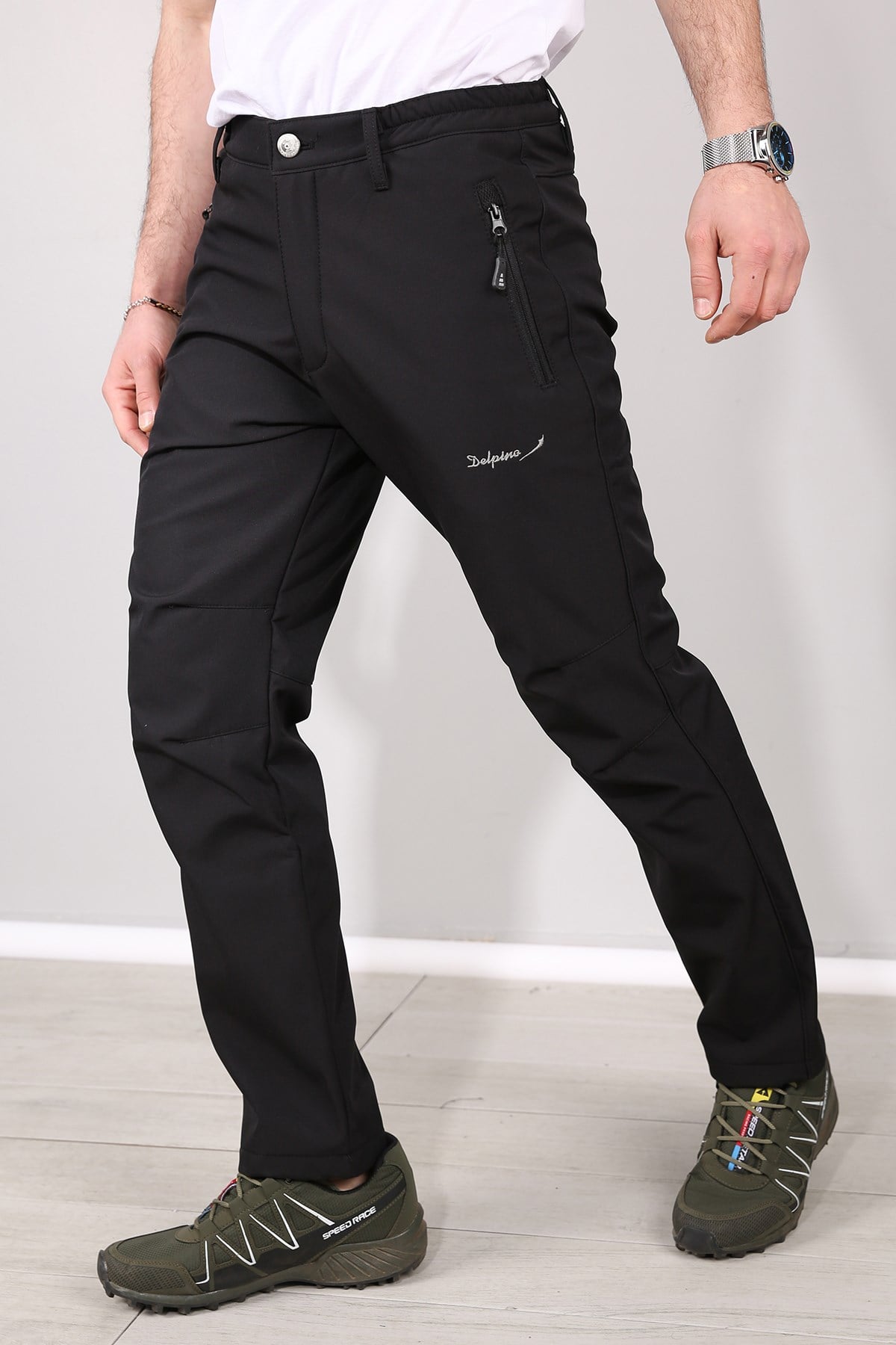 Delpino Erkek Su ve Rüzgar Geçirmez Softshell Pantolon