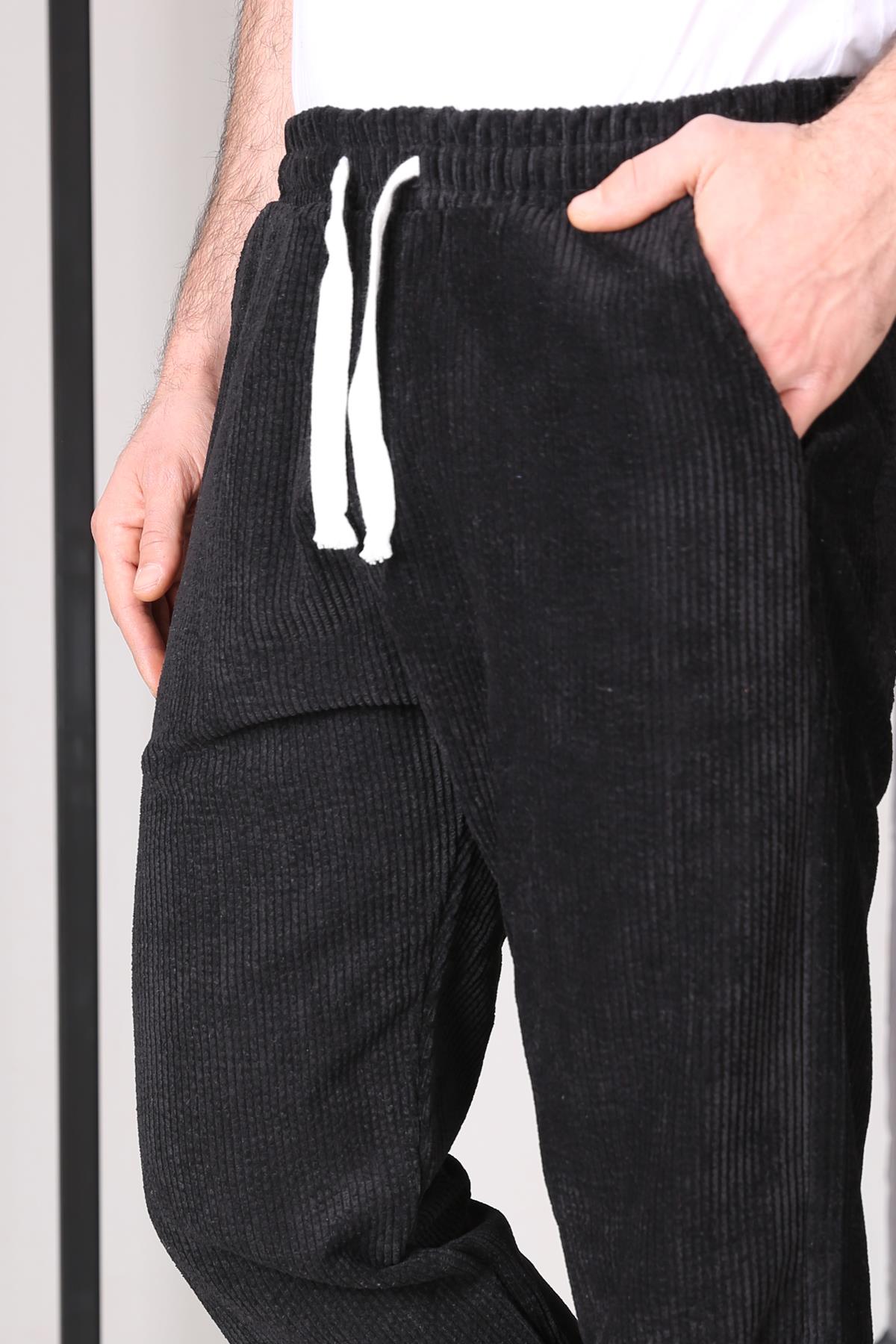 Kadife Baggy Bol Paça Pantolon