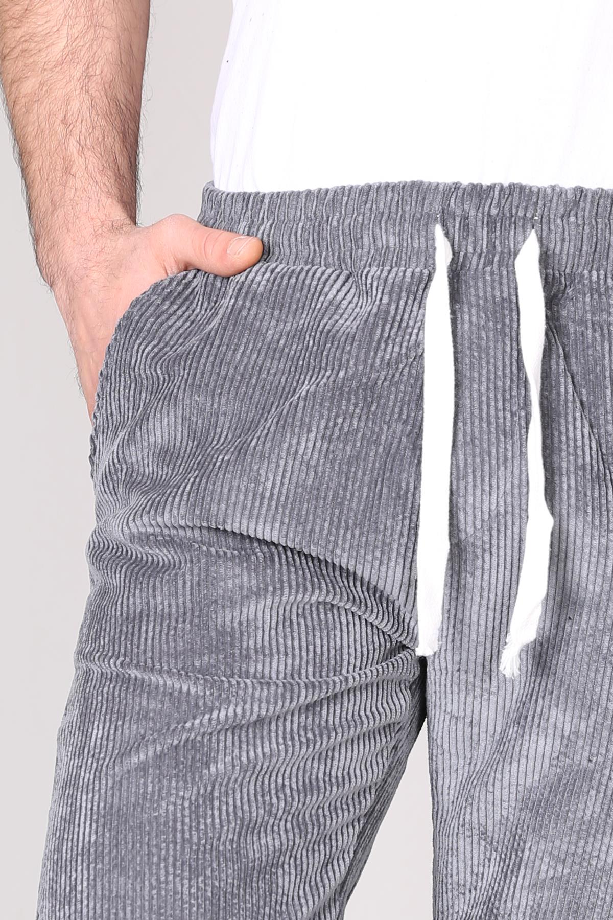 Kadife Baggy Bol Paça Pantolon