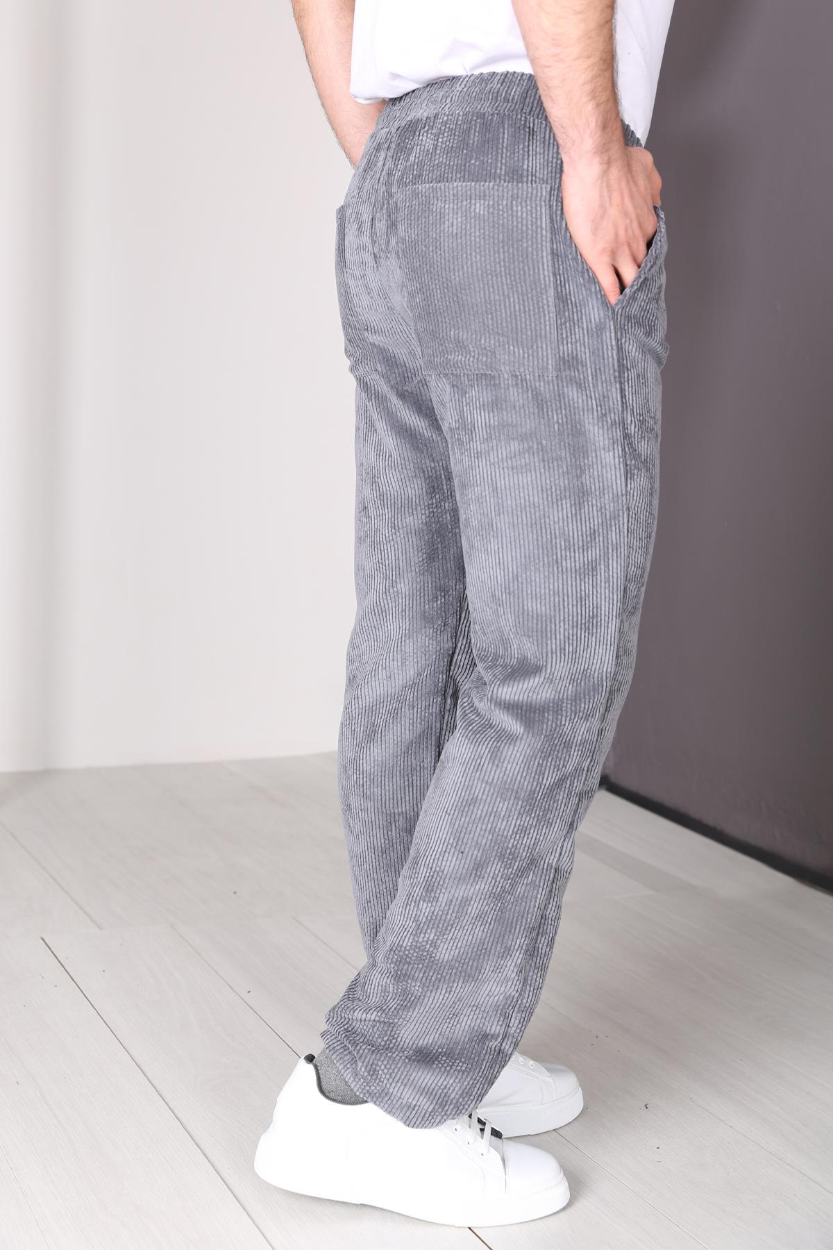 Kadife Baggy Bol Paça Pantolon