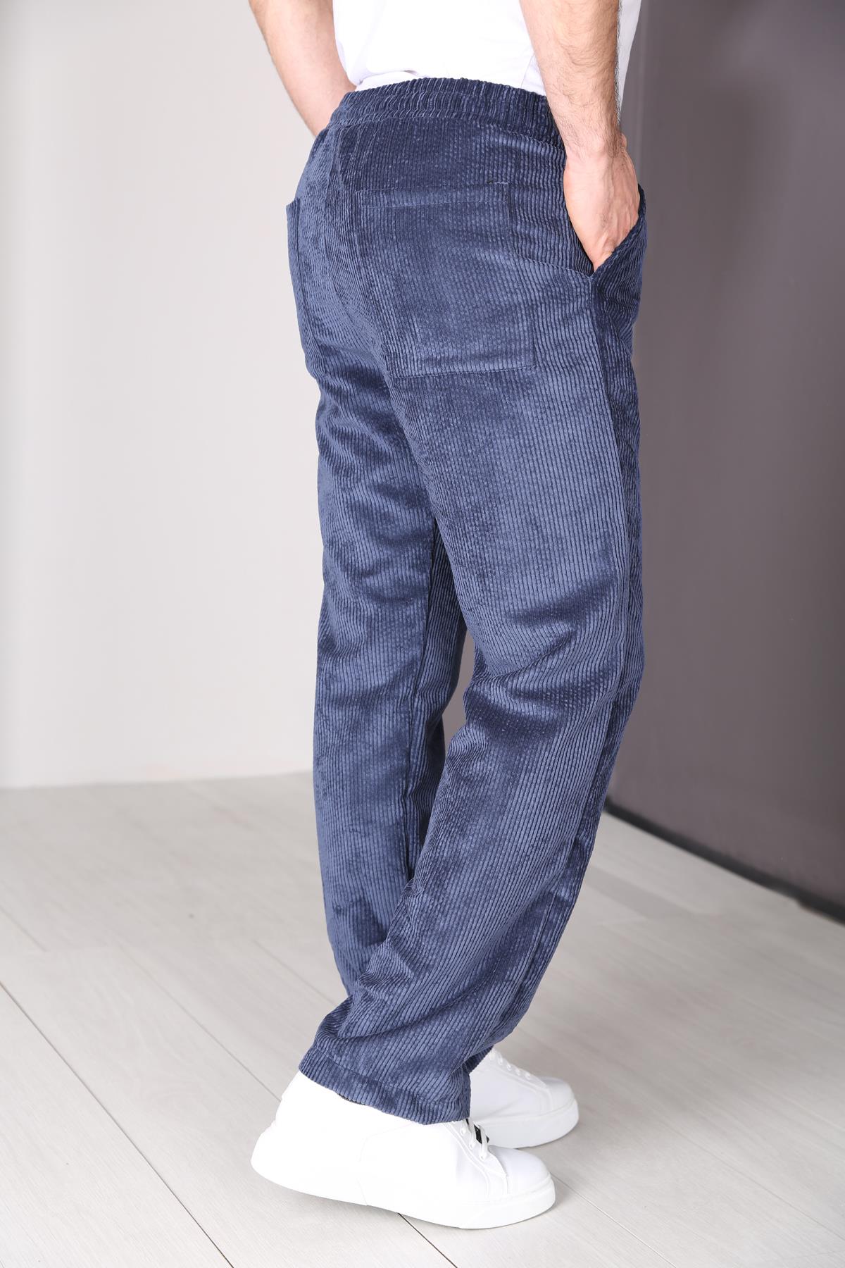 Kadife Baggy Bol Paça Pantolon