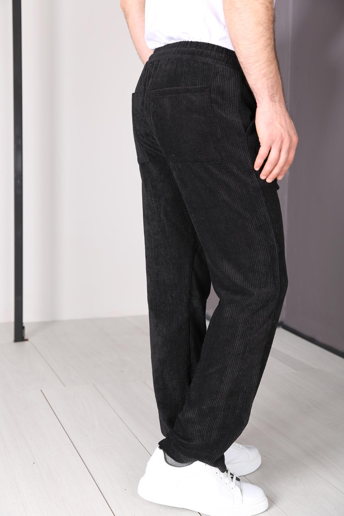 Kadife Baggy Bol Paça Pantolon