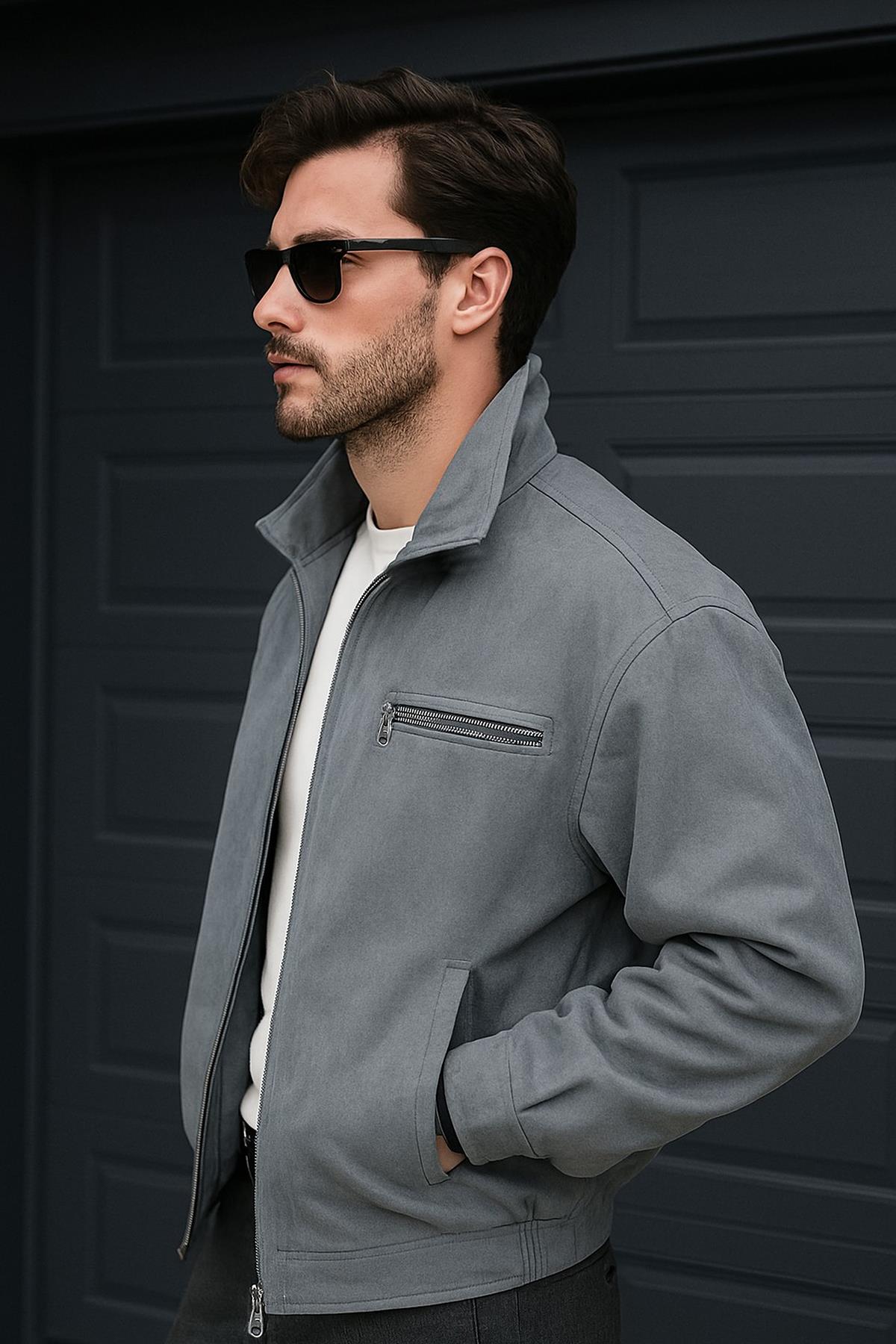 Oversize Süet Ceket