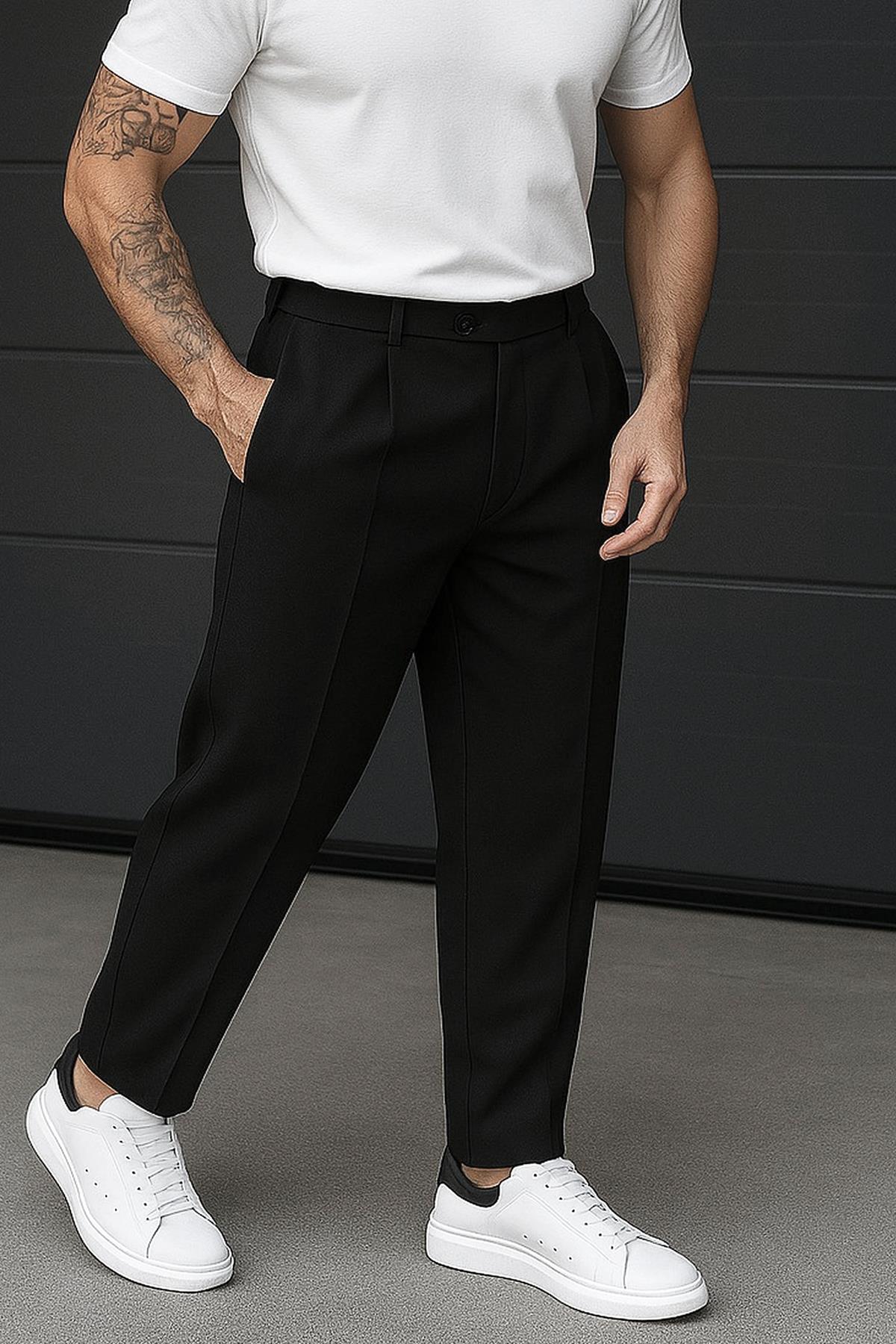 Pileli Klasik Baggy Pantolon
