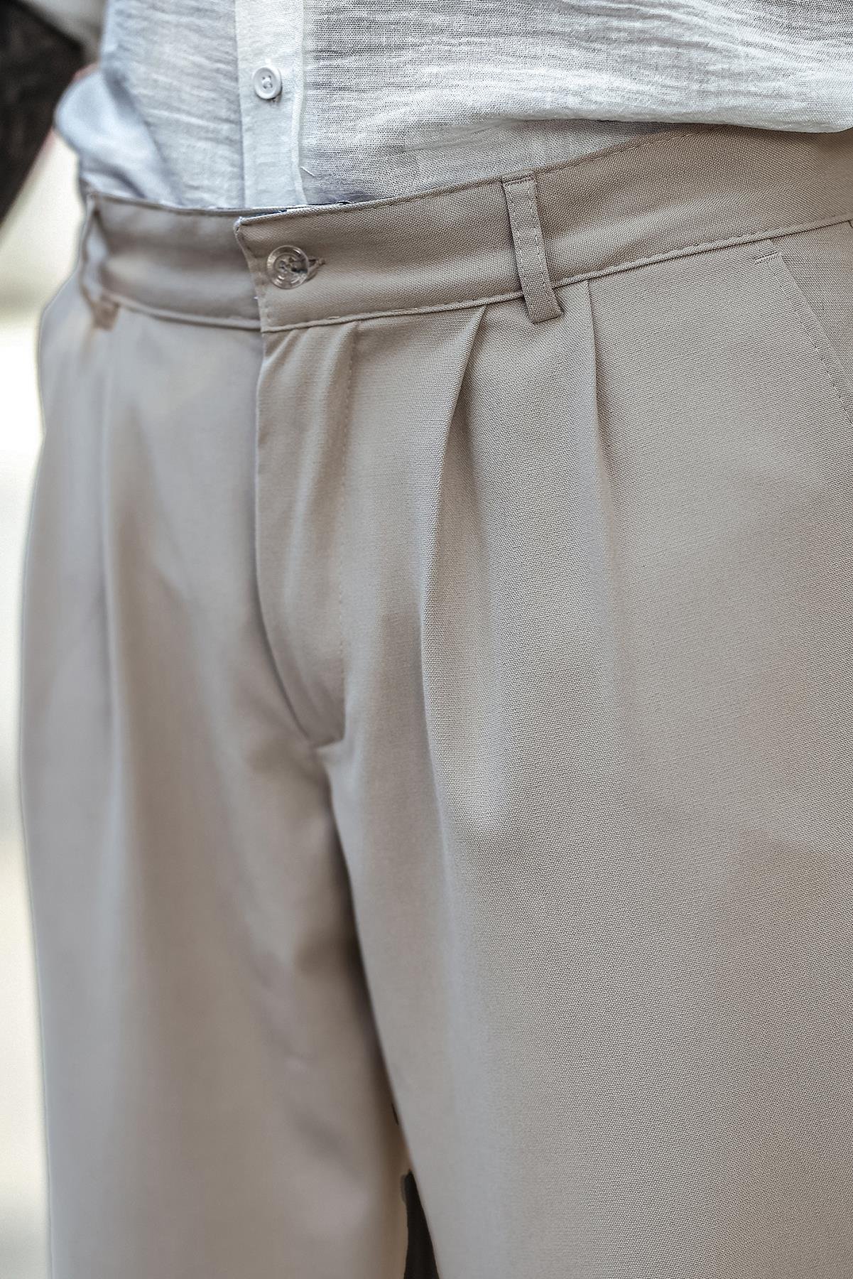 Pileli Klasik Baggy Pantolon