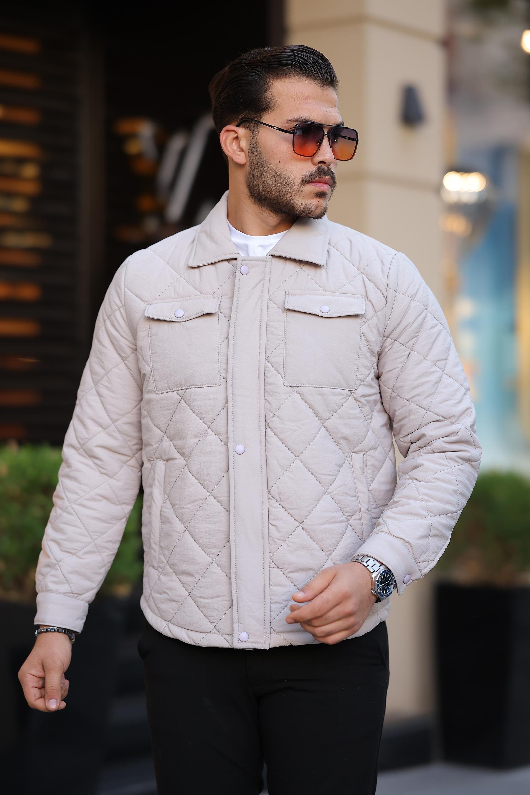 Su Geçirmez Erkek Şişme Mont