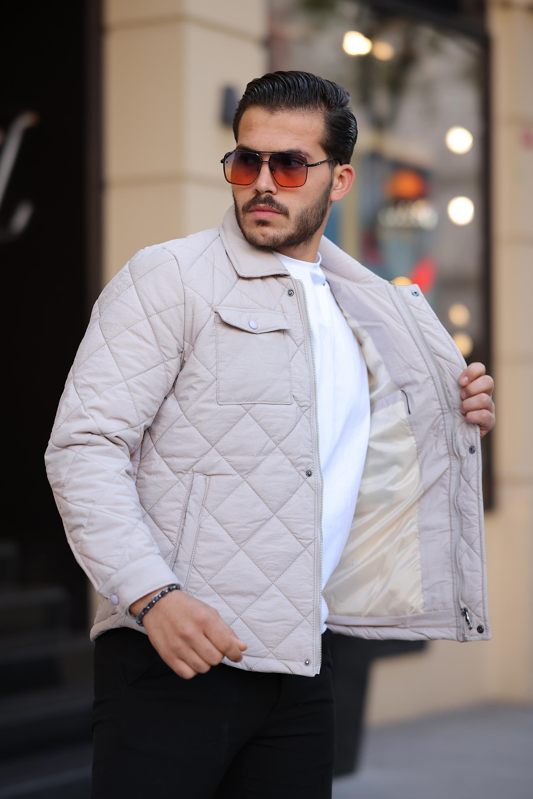 Su Geçirmez Erkek Şişme Mont