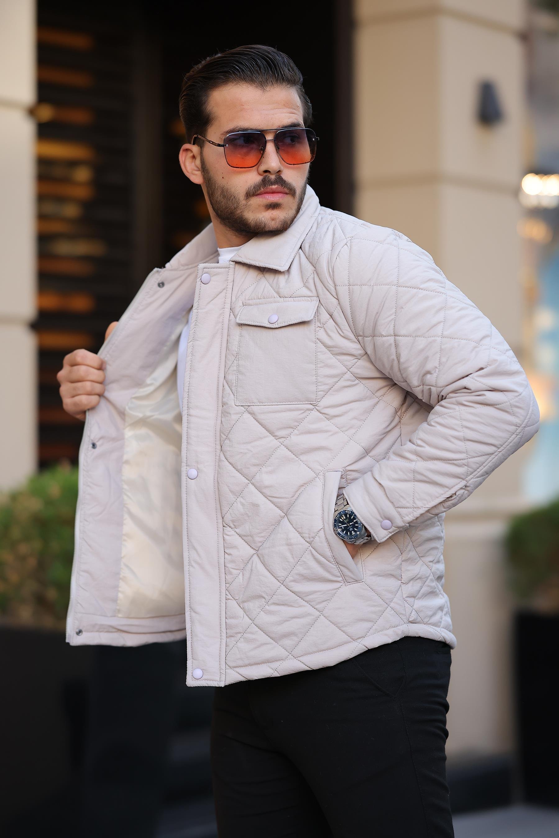 Su Geçirmez Erkek Şişme Mont