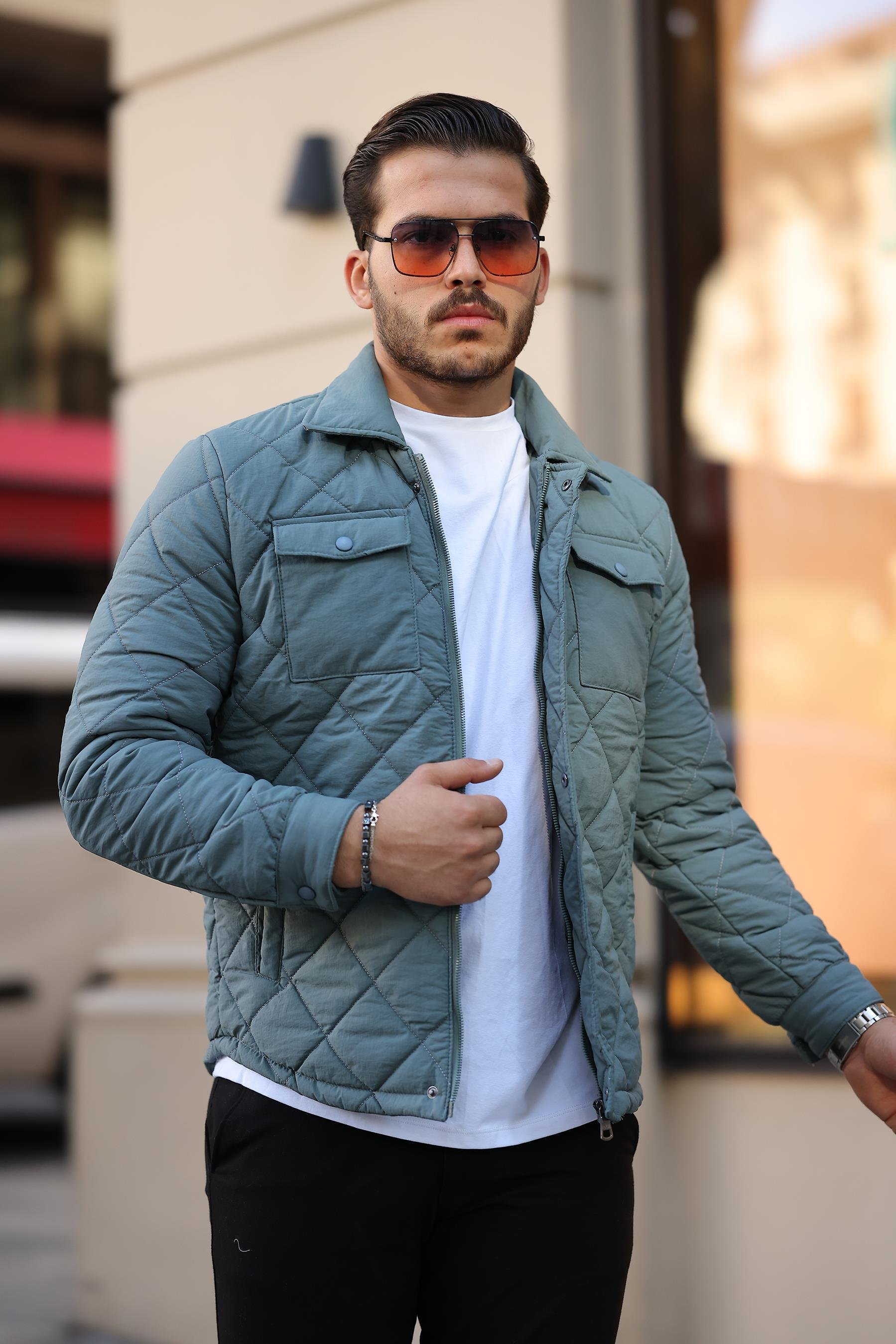 Su Geçirmez Erkek Şişme Mont